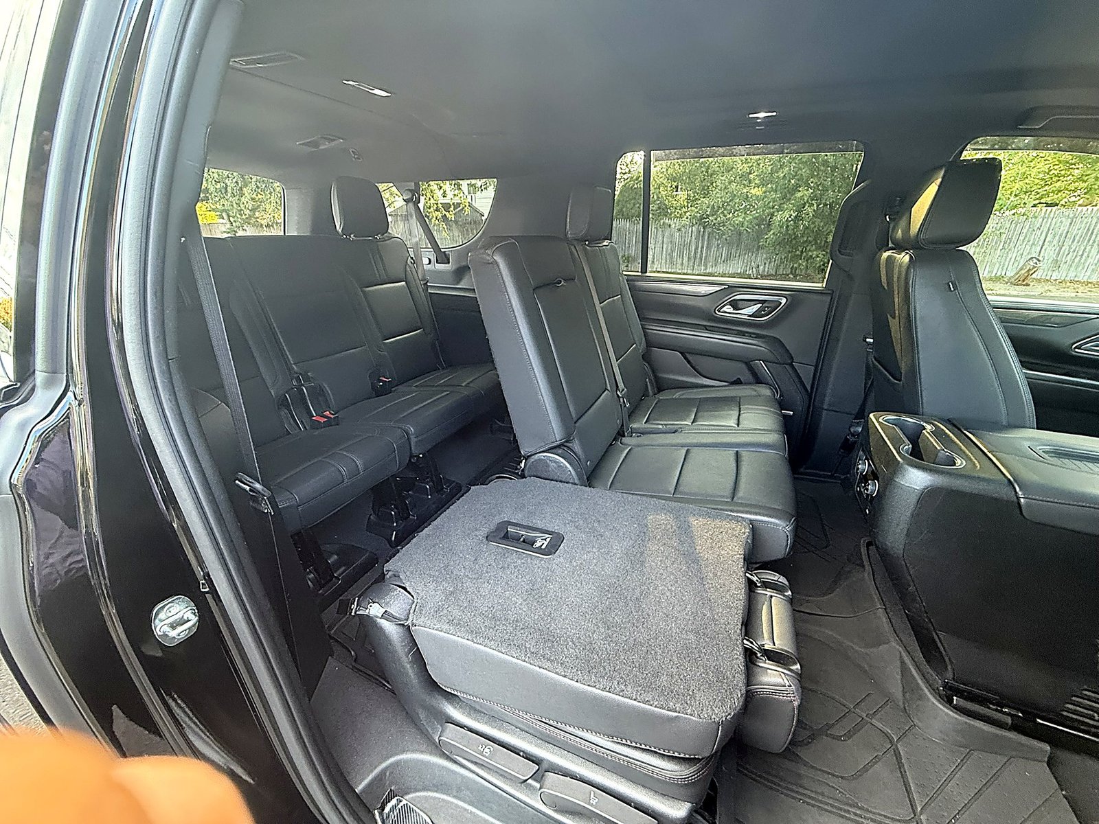 SUV interior with captain chairs